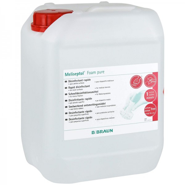 Meliseptol Foam Pure désinfectant alcoolique: pour tous types de surfaces et équipements médicaux (flacon de 5 litres) Meliseptol Foam Pure désinfectant alcoolique: pour tous types de surfaces et équipements médicaux (flacon de 5 litres)